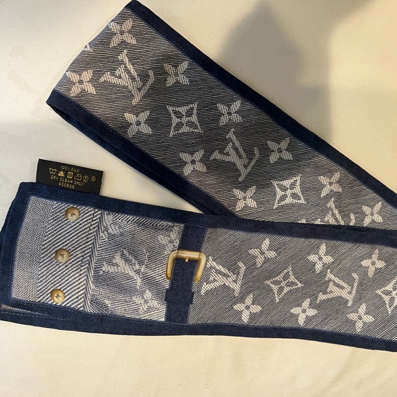 NWOT LV Denim Silk Bandeau - Picture 2 of 4